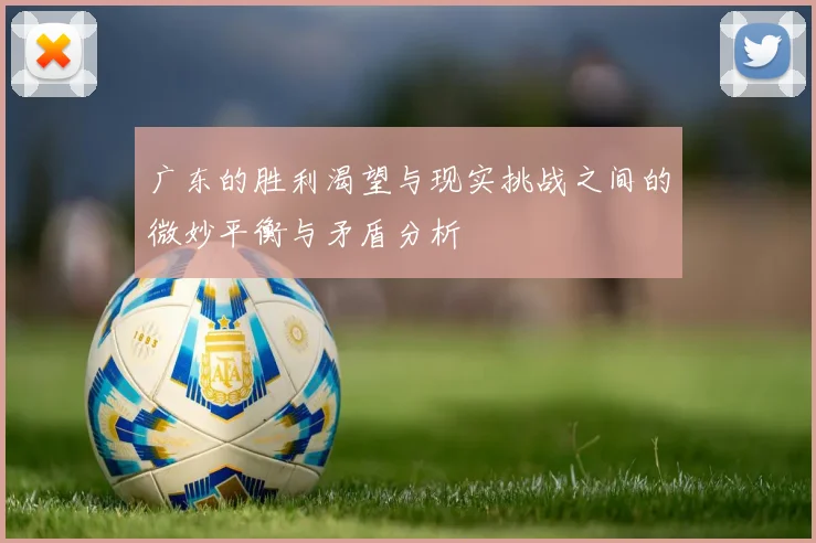 广东的胜利渴望与现实挑战之间的微妙平衡与矛盾分析